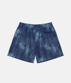 Vue arrière du short de sport 4Handle blue x-ray, montrant le motif tie-dye reptile bleu complet.