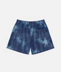 Short de sport 4Handle blue x-ray avec motif tie-dye reptile bleu, logo 4Handle imprimé.