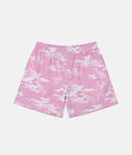 Short de sport 4Handle camo touch pink avec motif camouflage classique dans les tons rose pastel et blanc, orné du logo éclair 4Handle rose et blanc sur la jambe gauche.