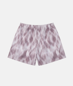 Vue arrière du short de sport 4Handle Crystal Illusion, motif tie-dye lavande et blanc effet cristal.