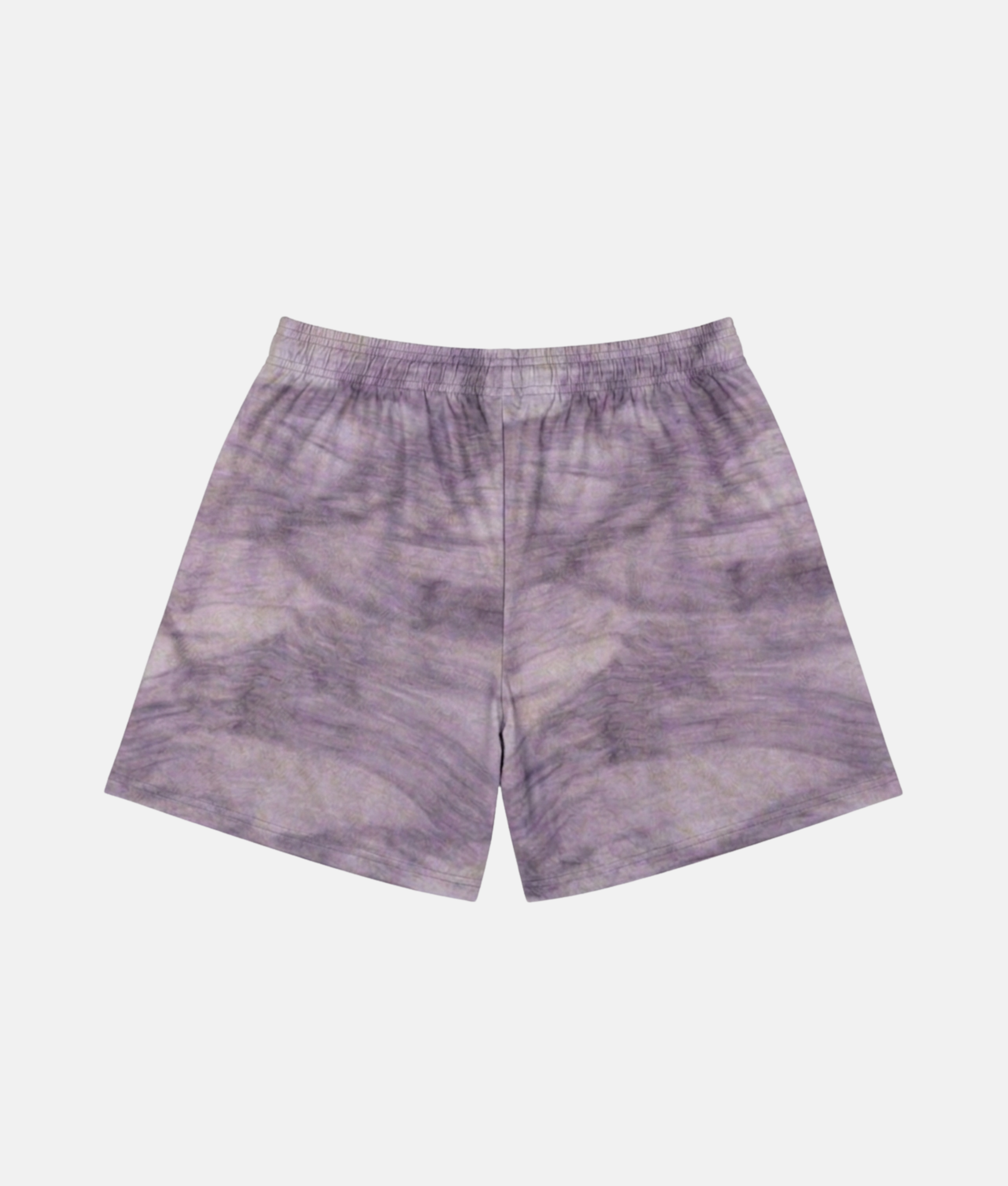 Vue arrière du short de sport 4Handle soft skin, montrant les nuances continues du motif marbré violet délavé.